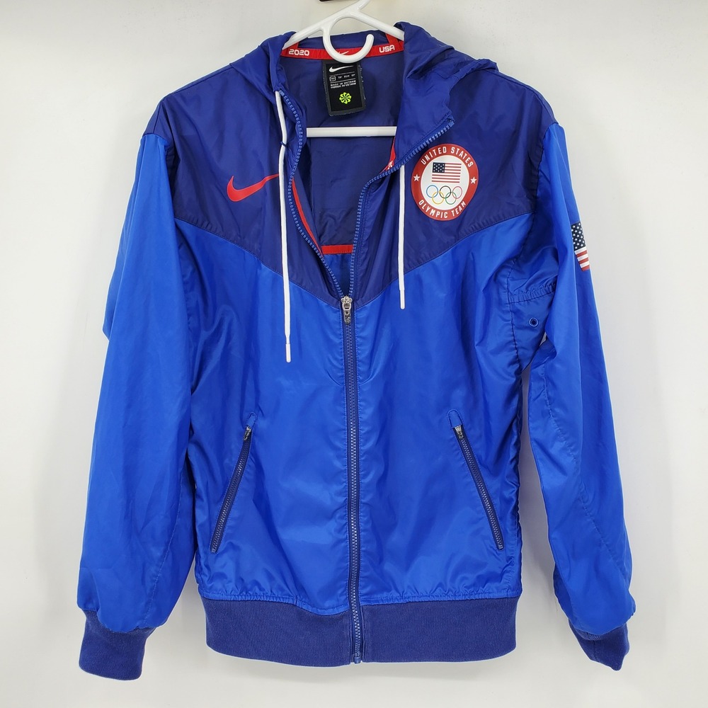 Nike Team USA 2020 Olympic Games Windrunner Jacket Blue XS Tokyo Windbreaker